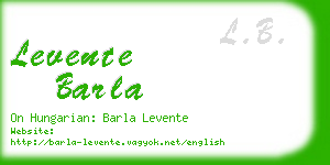 levente barla business card
